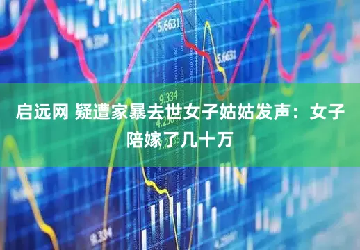 启远网 疑遭家暴去世女子姑姑发声：女子陪嫁了几十万
